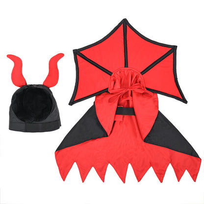 Halloween Pet Vampire Cloak Hat Holiday Suit