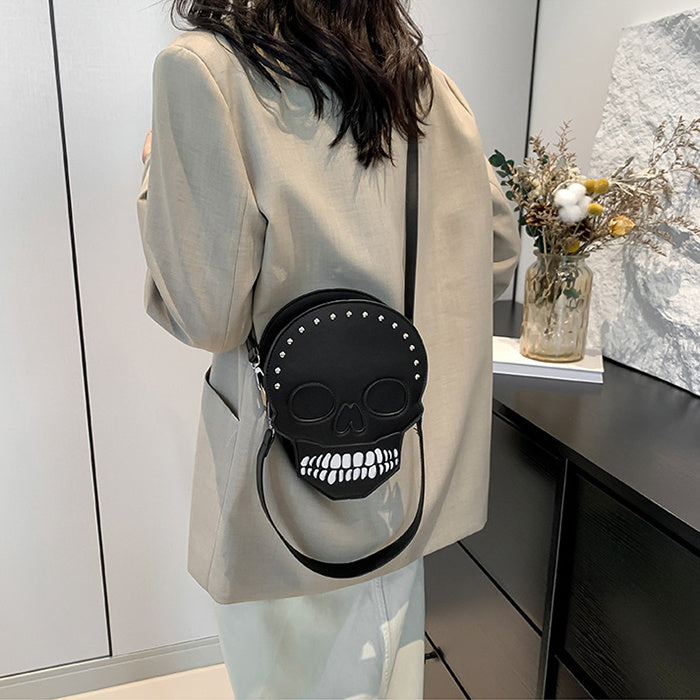 Halloween Skull Shoulder Bag Girls Funny Cute Messenger Bag Personality Creative Crossbody Bags For Women