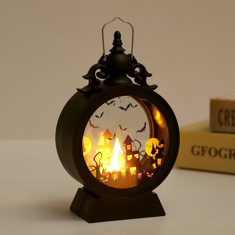 Halloween Retro Candle Portable Storm Lantern