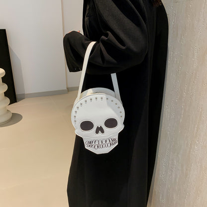 Halloween Skull Shoulder Bag Girls Funny Cute Messenger Bag Personality Creative Crossbody Bags For Women